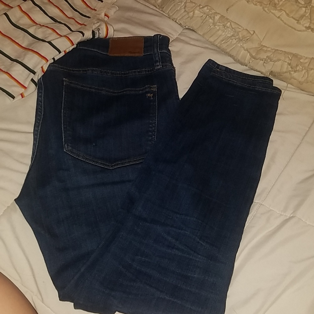 Madewell 9" high rise skinny jean,dark blue